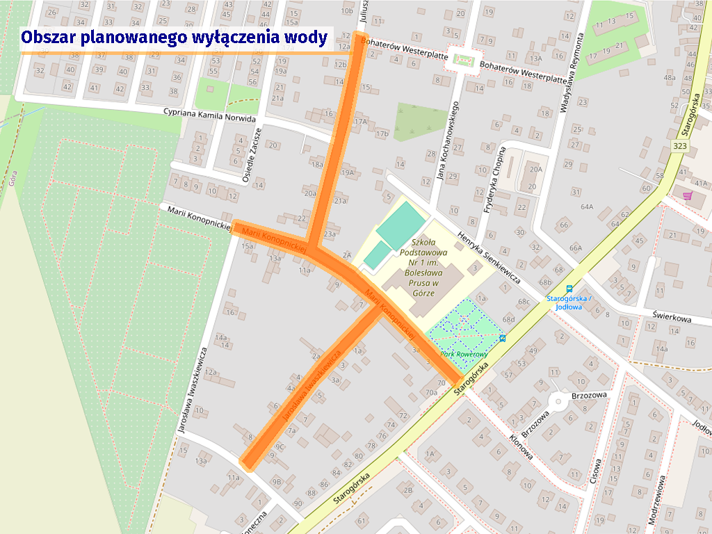Mapa wyłączenia